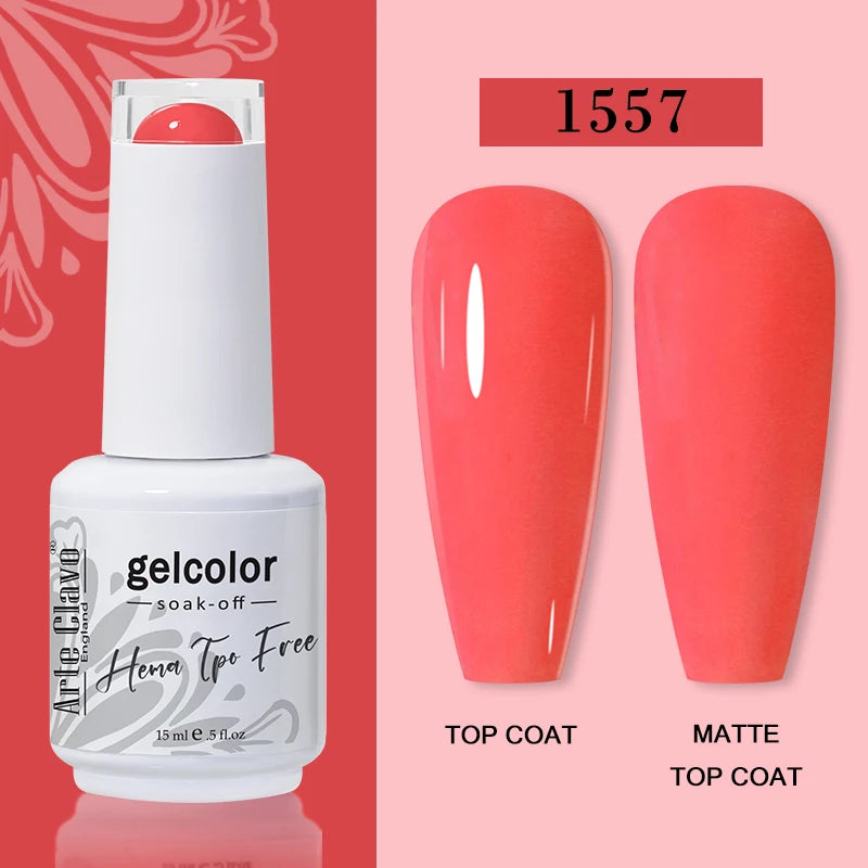 Arte Clavo 116Colors Gel Nail Polish 15ml Colorful Gel Semi Permanent Soak Off UV Gel Nail Art DIY Design Varnishe Nail Supplies