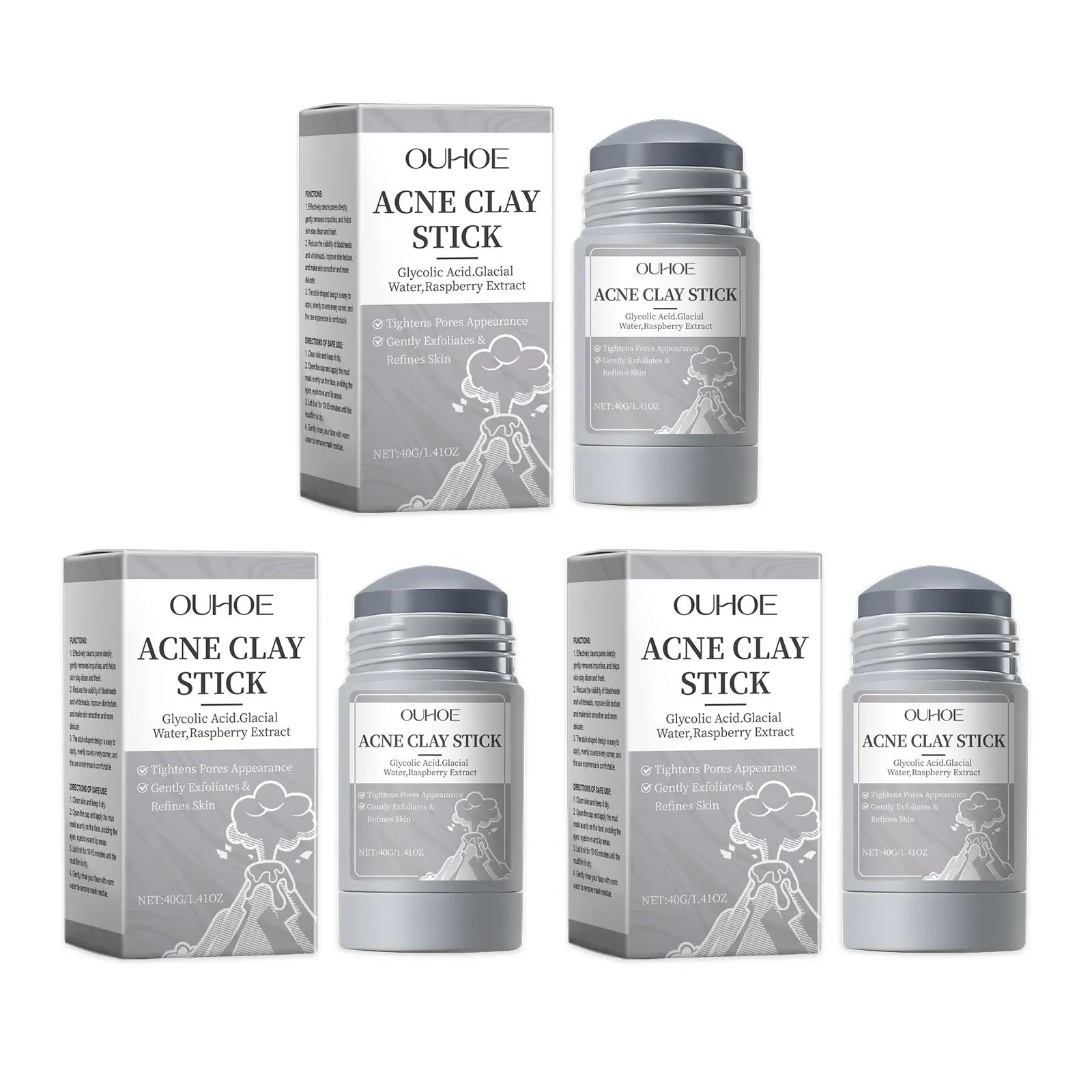 Pore Cleaning Clay Mask Mud Shrinking Pores Moisturizer Hydrating Exfoliating Oil Control Blackhead Pimple Acne Treatment Mask