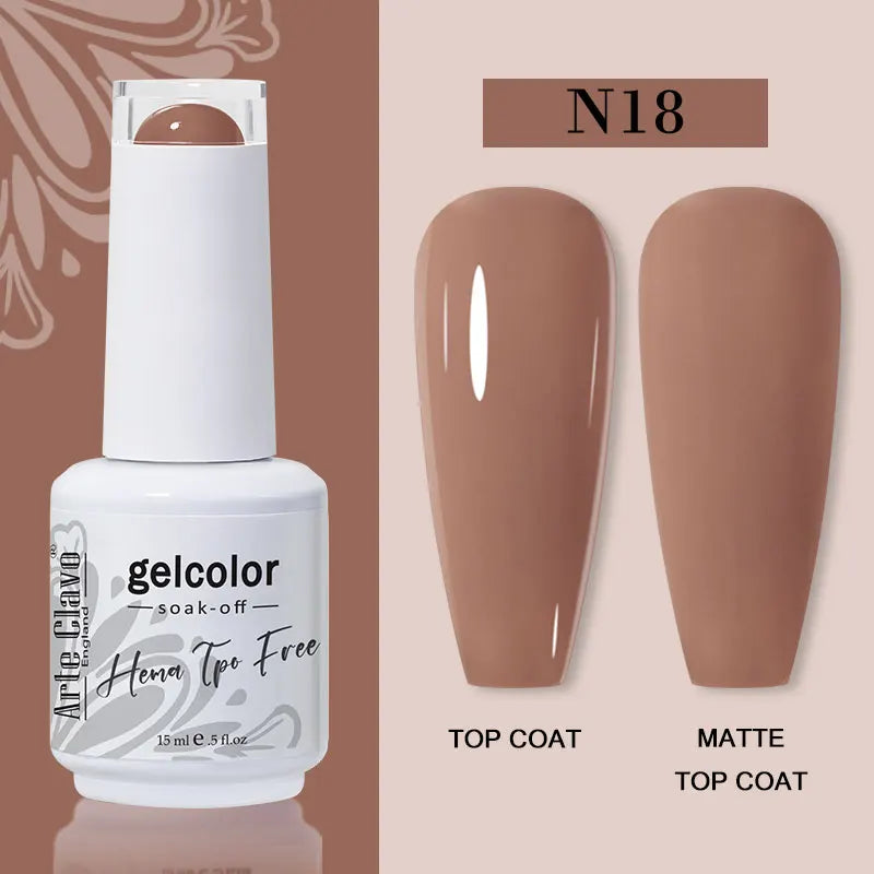 Arte Clavo 116Colors Gel Nail Polish 15ml Colorful Gel Semi Permanent Soak Off UV Gel Nail Art DIY Design Varnishe Nail Supplies