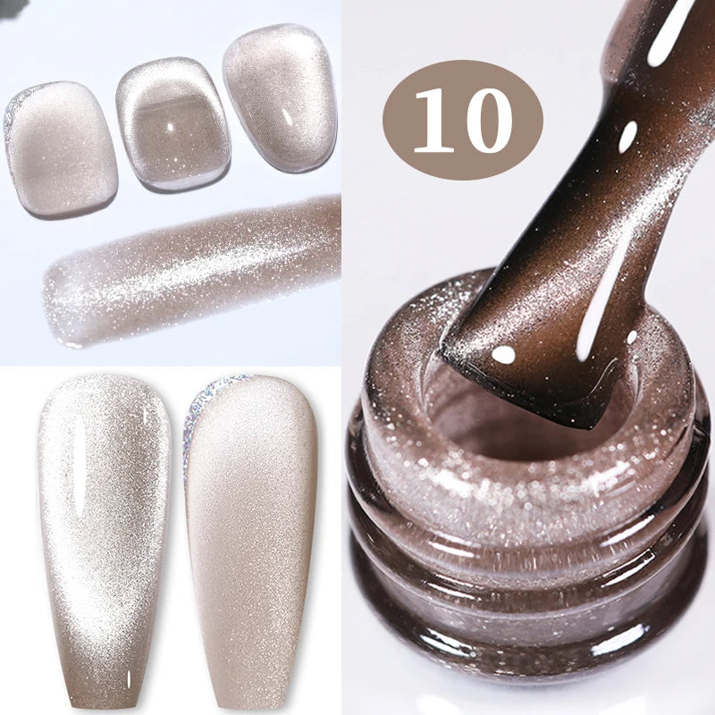 BORN PRETTY 10ml Rose Gold Cat Magnetic Gel Polish Pink Orange Soak Off UV LED Varnis Semi Permanent for Nail Art Design at Home