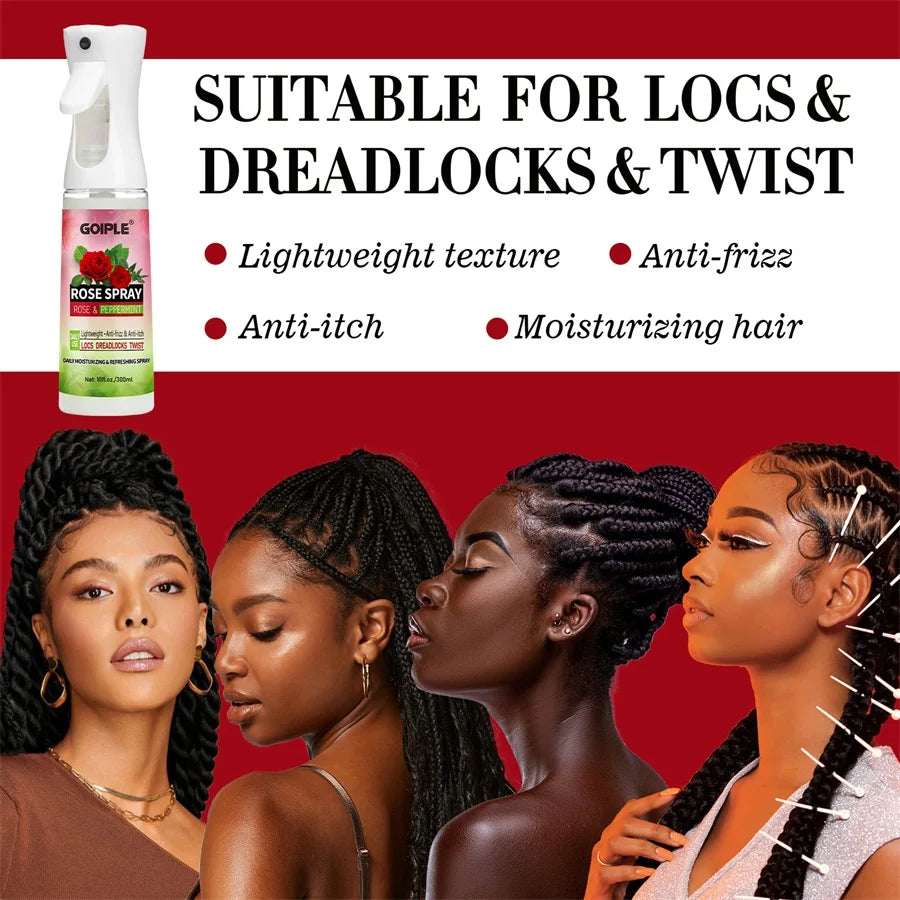 Rose Water Spray Moisturizing Nourish Hair Soothing Scalp Anti-frizz Conditioner Add Hair Shine and Smoothness Hair Care Product