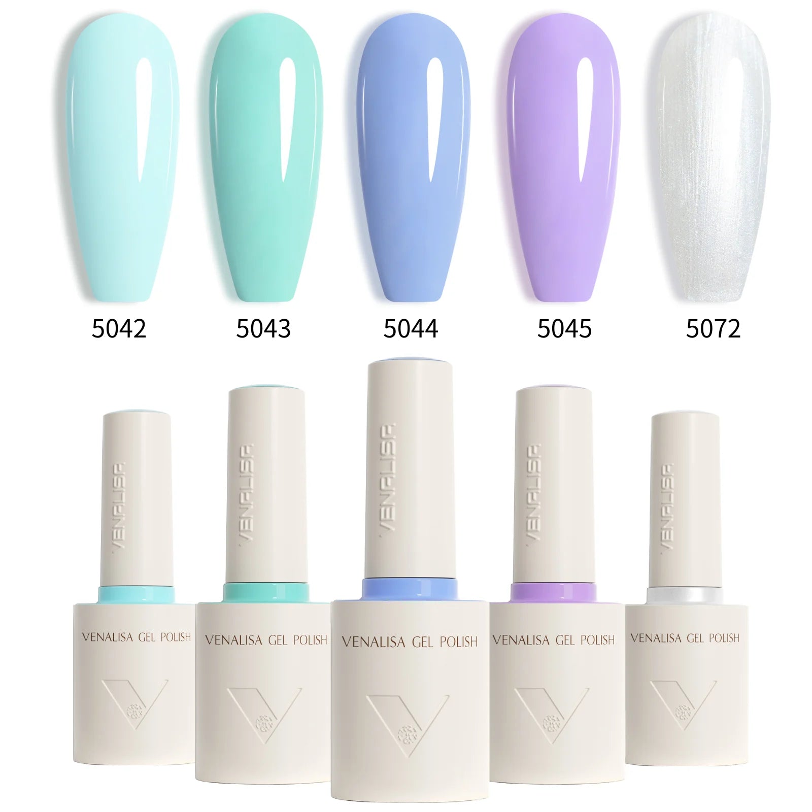 VENALISA 5pcs 10ml Jelly Gel Nail Polish – HEMA/TPO-Free, Summer Colors, Semi-Transparent UV LED Soak Off Gel, DIY Manicure Kit