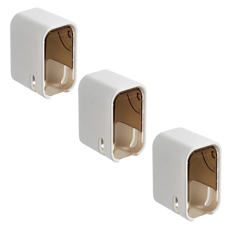 2/3/4PCS Toothbrush Holder Wall-mounted Punch-free Toothbrush Rack Dustproof Bathroom Electric Toothbrush Organizer