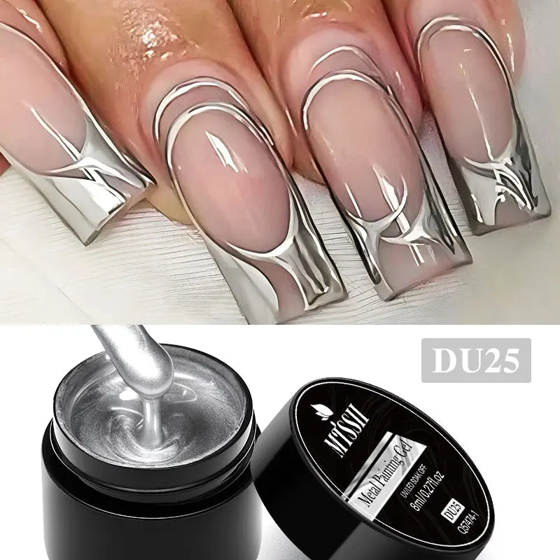 8ML Glitter Gel Nail Polish Shining Mineral Sequins Soak Off UV LED Nail Gel Semi Permanent Nail Art Supplies for Manicure