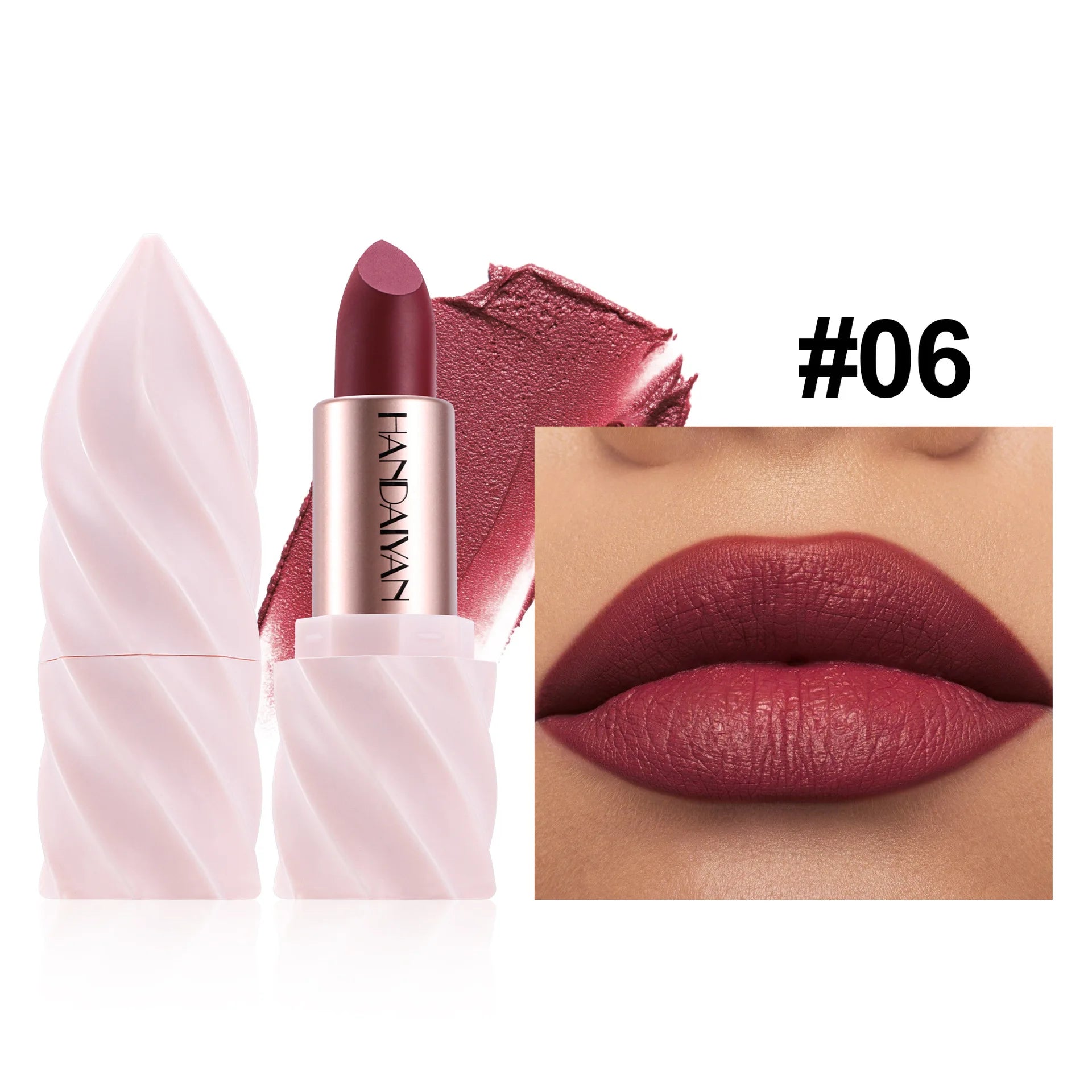 Matte Velvet Lipstick Ice Cream Long Lasting Waterproof Nourishing Moisturizing Highly Pigmented Satin Lip Gloss Non Stick Cup