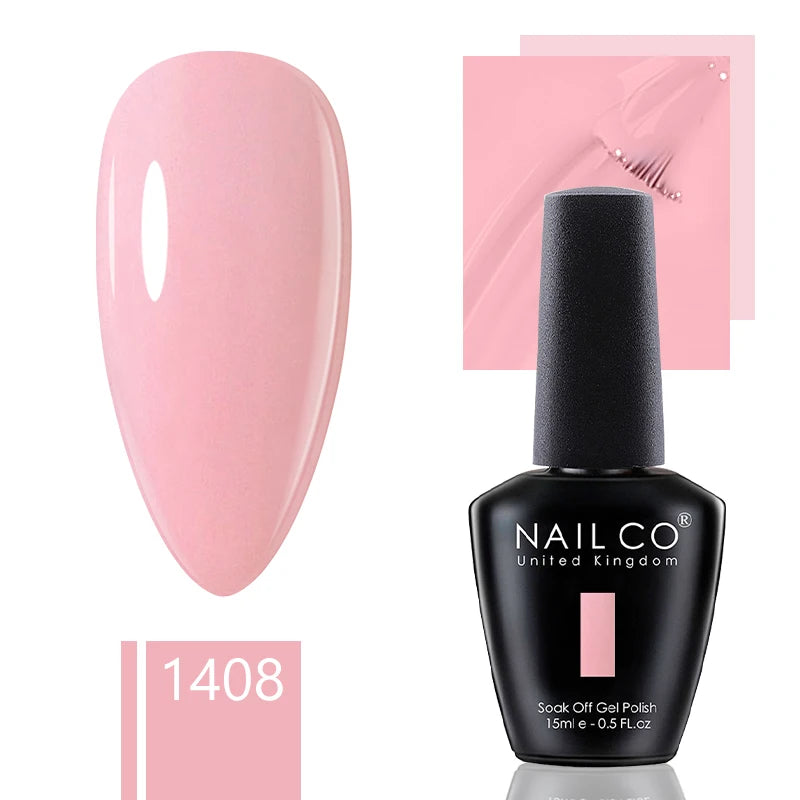 NAILCO 15ml Dark Gel Nail Polish Semi-permanent Varnish Hybrid UV Nails Art Glitter Colors Gel Polish Manicure Enamels For Nails