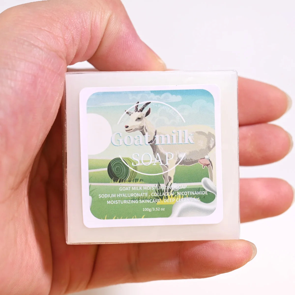 B+Niacinamide Goat Milk Soap Containing Collagen Tightens And Moisturizes The Skin Cleanses Cleanses Bathes Handmade Soap