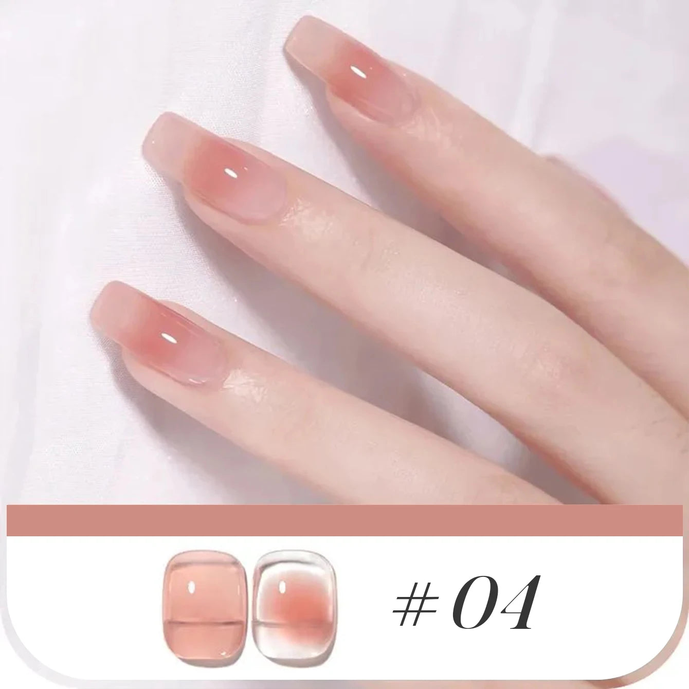 MN 2026 New 1-8PCS Fall Nails Popular Pure Desire Blush Jelly Gel Nail Polish Pink Nails Red Nails Ice-Clear Nude Nail Polish