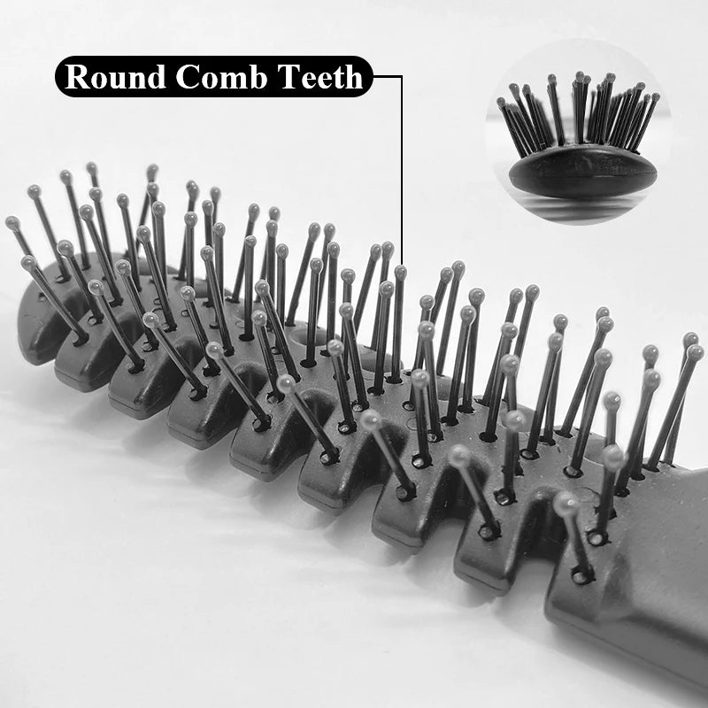 1 Piece Men Fluffy Hair Curly Brush Salon Hairdressing Combs Anti-static Massage Hair Care Ribs Comb Nine-Row Comb Styling Tools