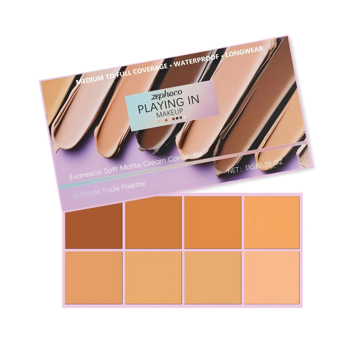 Zephoco High Coverage Concealer Palette - Long Lasting Waterproof Matte Makeup for Dark Circle Corrector Improve Skin Redness