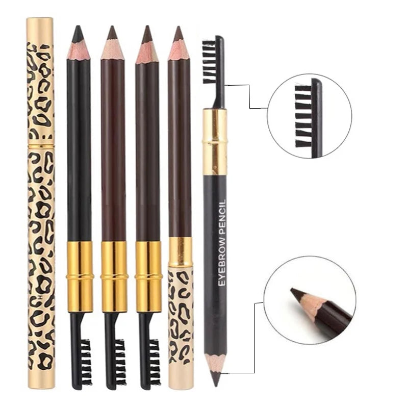 5 Colors Double Head Eyebrow Pencil Waterproof Sweatproof No Blooming Natural Wild Brows Long-lasting Shaping Women Beauty Tools
