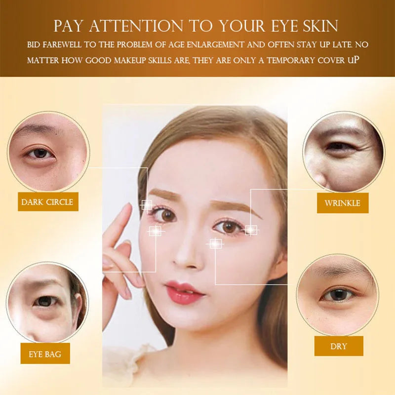 50 Pairs Crystal Gold Eye Patches Anti Dark Circles Remove Eye Bags Moisturizing Golden Collagen Eye Mask Skin Care