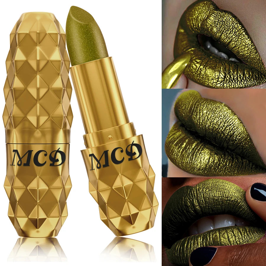 Smoky Green Lipstick Pen Waterproof Glitter Shimmer for Lip Korean Makeup Gifts Cosmetics Lip Tint for Women Lip Glaze Beauty