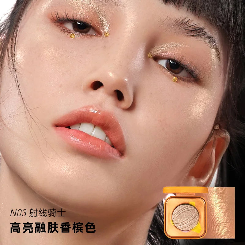 Kaleidos Space Age Prophecy Highlighter Chrome Glitter Palette Face Makeup Chameleon Diamond Powder Brightening Eye