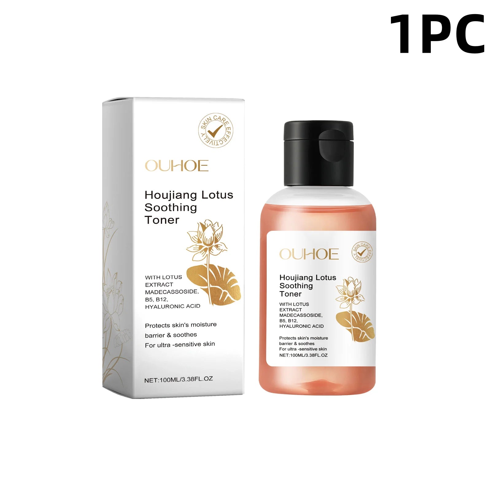 Lotus Toner - Hydrating, Moisturizing & Soothing Facial Skin, Refining Pores & Brightening for Glowing Skin, Floral Face Essence