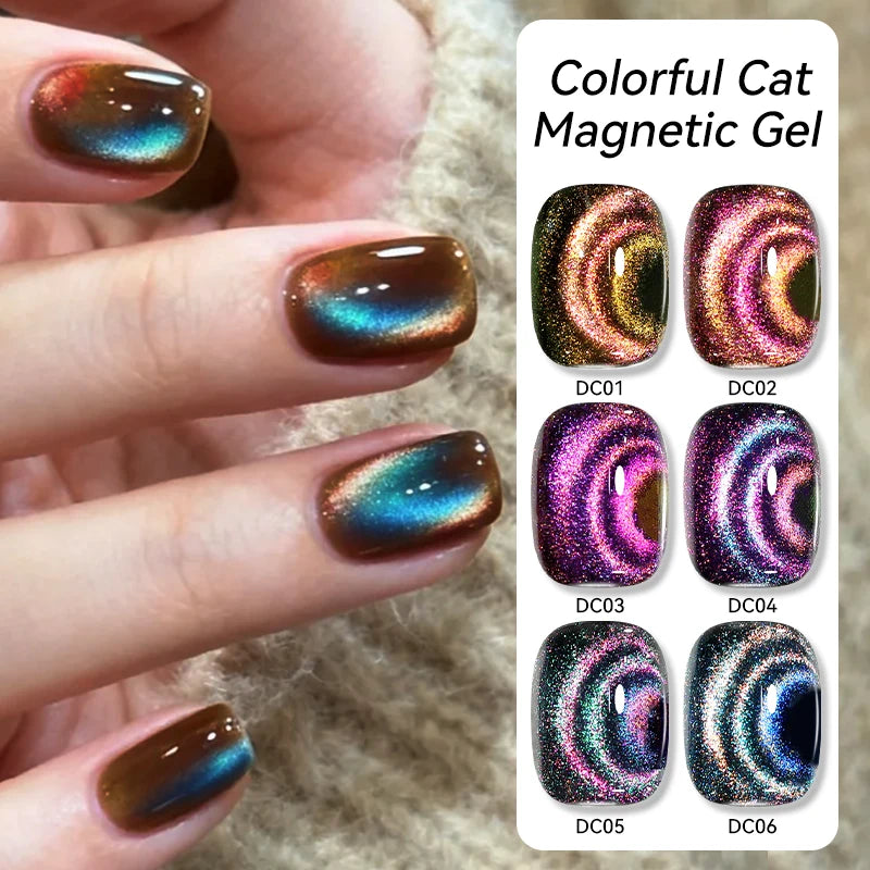 LILYCUTE 7ml Colorful Cat Magnetic Nail Gel Polish Chameleon 9D Glitter Soak Off UV LED Eye Gel Nail Art Varnish