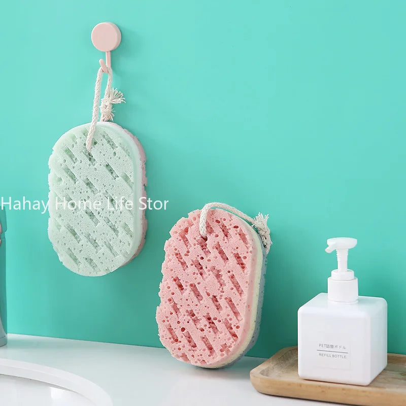 New Sponge Bath Ball Shower Rub Body Exfoliation Massage Brush Scrubber Tool Sponge Bathroom Accessory Supply Brush Home  Brush