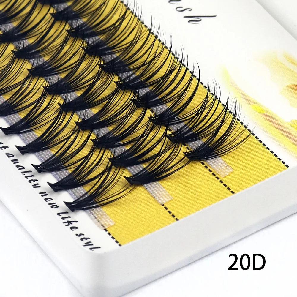 60 Bundles/Box 20/30/40D Individual Cluster Eyelash Extension Natural Mink Eyelashes Professional Makeup Tools Lashes Wholesale