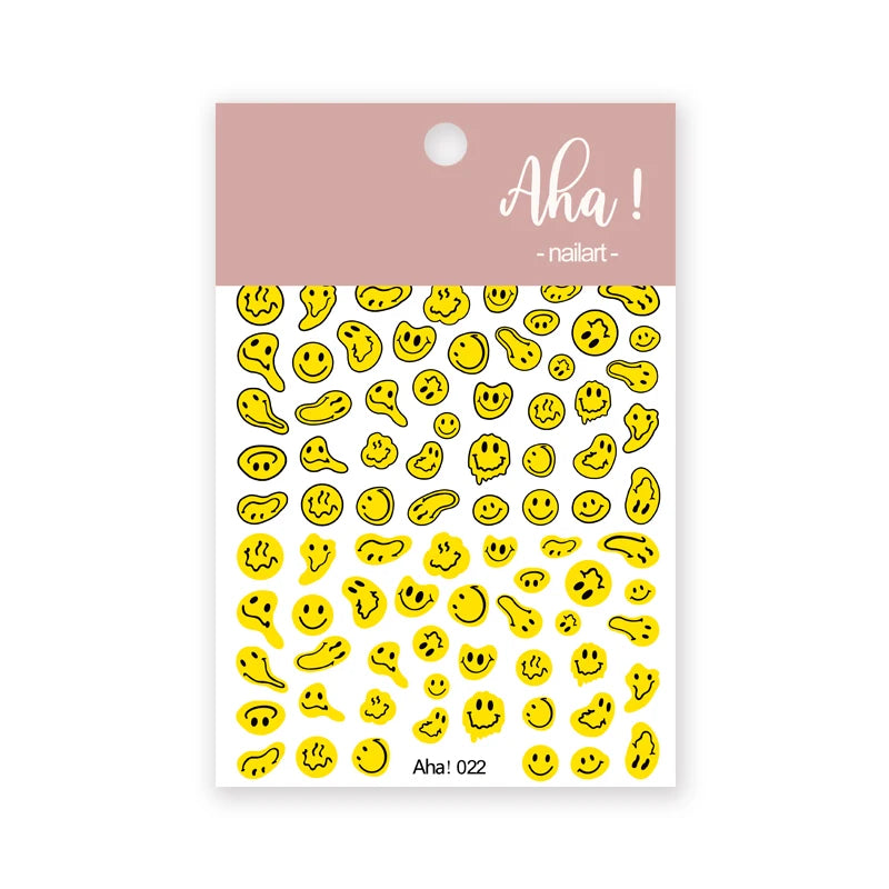 1pc Cute White Cloud Nail Stickers Ultra Thin Nail Art Stickers Self Adhesive Decals Star Moon/Flower/Clouds Kawaii Nail Decals