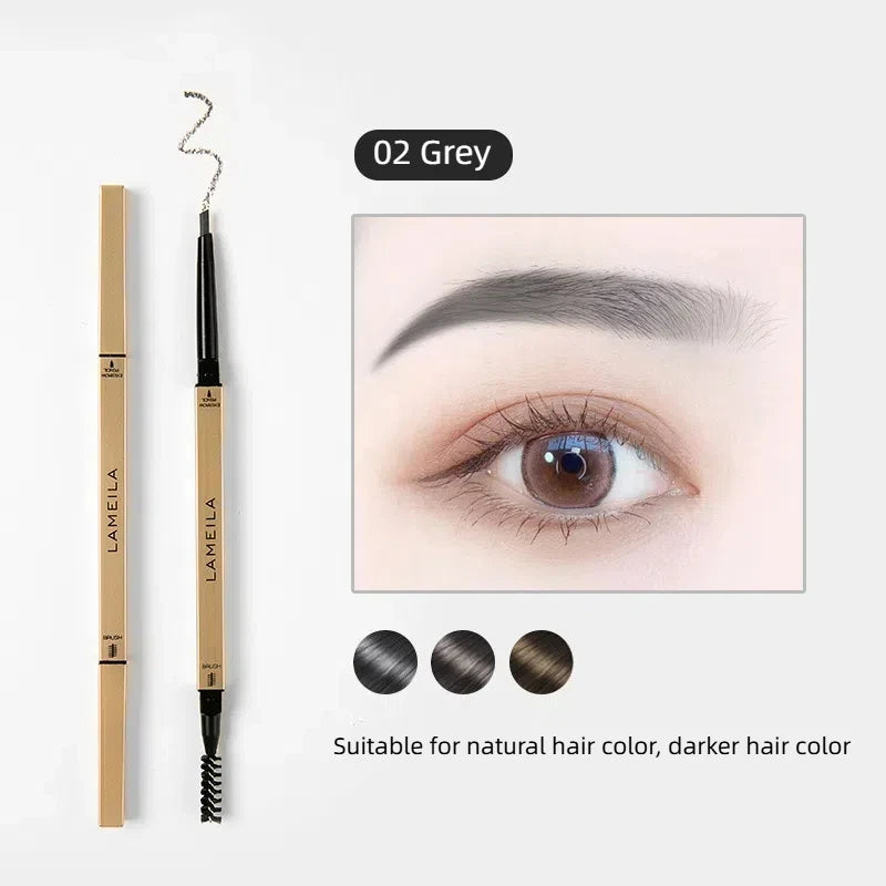 5 Colors With Brush Double Head Eyebrow Pencil Waterproof Smooth Eyebrow Stick Sweatproof Eyebrow Gel Tattoo Pencil Cosmetics