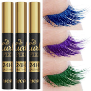 3pcs Colorful 3D Eye Blue Green Purple Mascara Waterproof Lengthens Eyelashes Extension Silk Fiber Mascare Eye Makeup for Women Cosmetic Korean Makeup Gifts Eye Beauty