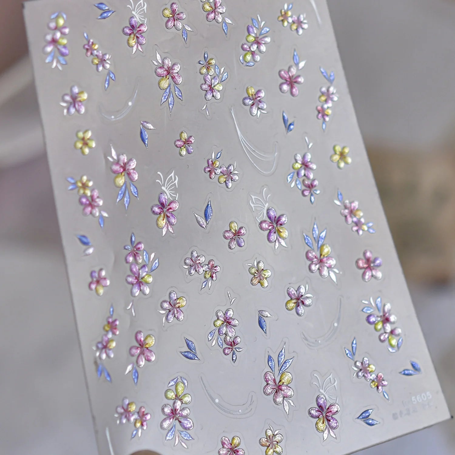 5D Pink Blue Bear Dessert Cake Pudding Candy Cane Heart English Slogan Nail Art Stickers Cute Baby Bear Party Embossed Decals