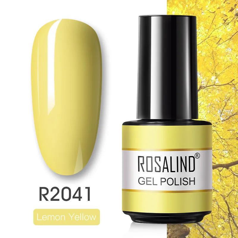 ROSALIND Gel Nail Polish Matte Base Top Coat For Soak Off Gel Polish UV LED Gel Semi Permanent Varnishes Design Nail Art