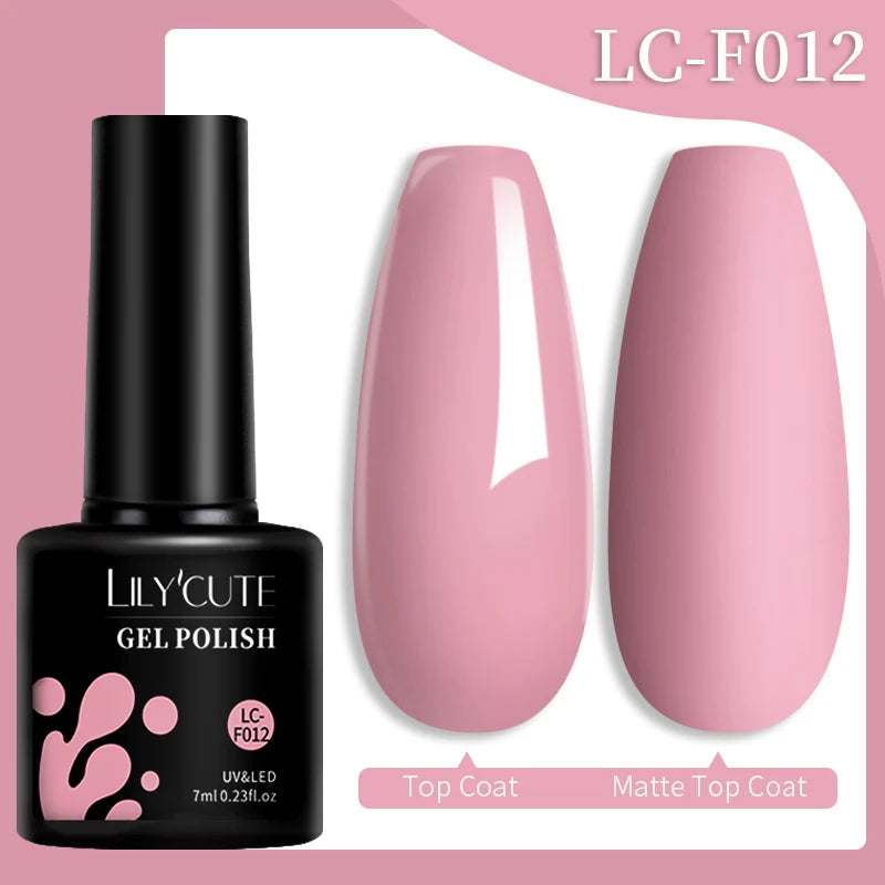 LILYCUTE 7ML Jelly Amber Gel Nail Polish Brown Crystal Translucent Dull Color Nail Art Gel Semi Permanent UV Gel Polish Varnish