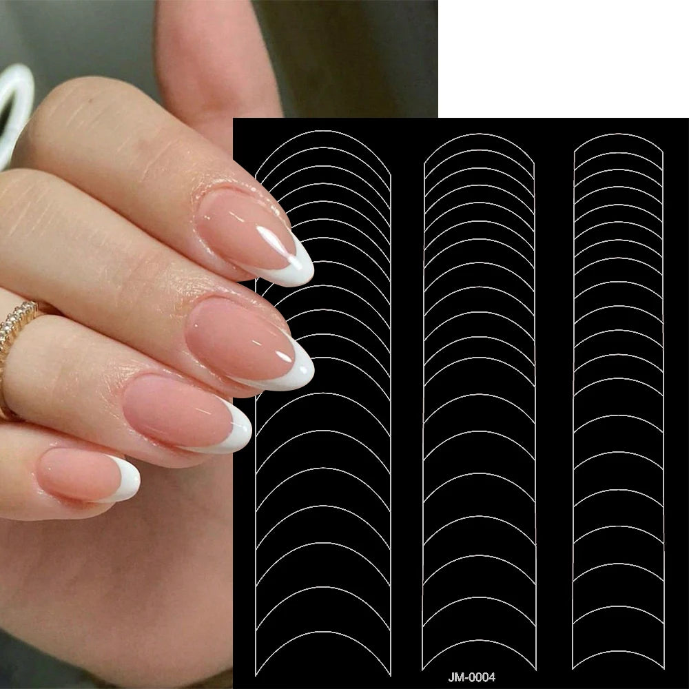 24 Patterns Airbrush Stencils Nail Art Stickers Hollow Butterfly/Flower/Bow/French Line Printing Templates Nail Decal DIY Tools