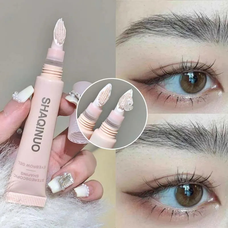 Pomade Eyebrow Gel Transparent Brows Wax Waterproof Long-Lasting with 3D Brush Brow Styling Soap for Eyebrows Women's Cosmetics