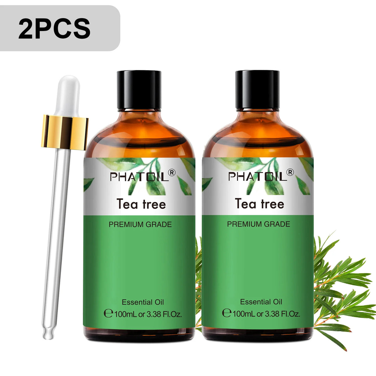 PHATOIL 100ml Premium Essential Oil Sandalwood Lavender Eucalyptus Peppermint Lemongrass Vanilla Aromatherapy Essential Oils