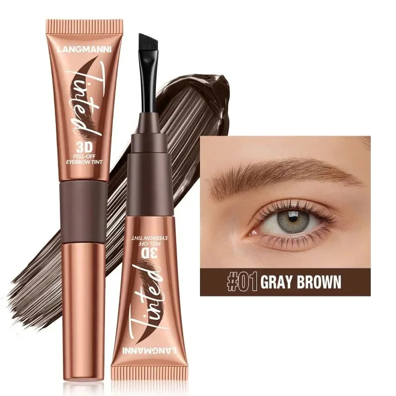 3 Colors Semi-permanent Tattoo Peel Off Eyebrow Dye Cream Waterproof Brow Black Sweatproof Gel Natural Long-Wearing Eye Makeup