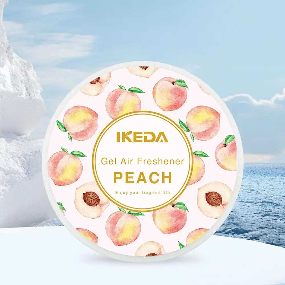 Car air freshener: Peach scented round gel air freshener | deodorizes odors | car fragrance | Long-lasting fragrance | for cars
