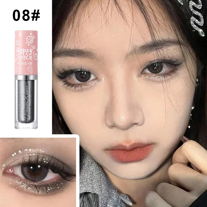 Pearlescent Glitter Liquid Eyeshadow Long Lasting Makeup Shiny Eye Shadow Eyeliner Silkworm Pen Brighten Cosmetics Highlighter