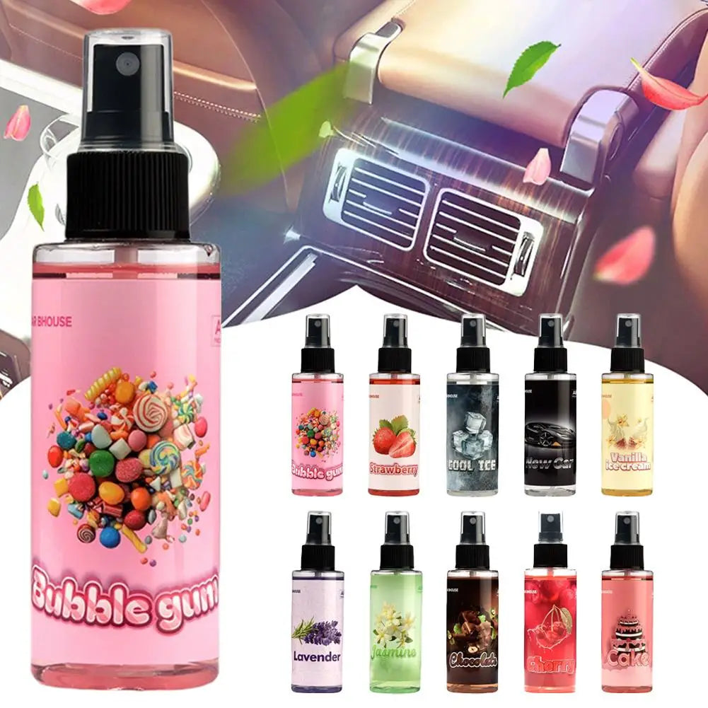 Car Air Freshener Spray Car Fragrance Long Lasting Light Strawberry/cherry/cake Scent Fresh Perfume Car Interior Deodorant Spray
