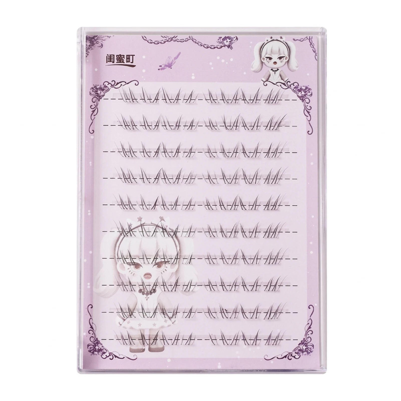 Natural Soft Lower False Eyelashes Transparent Band Cat Style Under Lashes Extensions for Wedding Party Work Cosplay Makeup