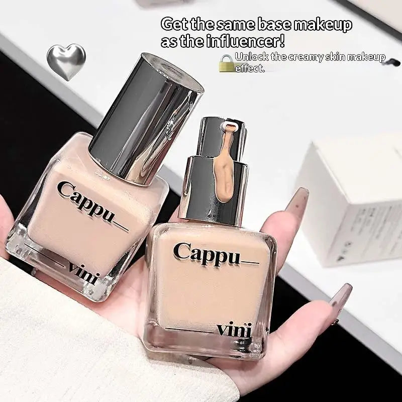 【AD】Cappuvini Liquid Foundation Concealer Cream Oil Control Long Lasting Moisturizing Brighten Full Coverage Black Eyes Makeup