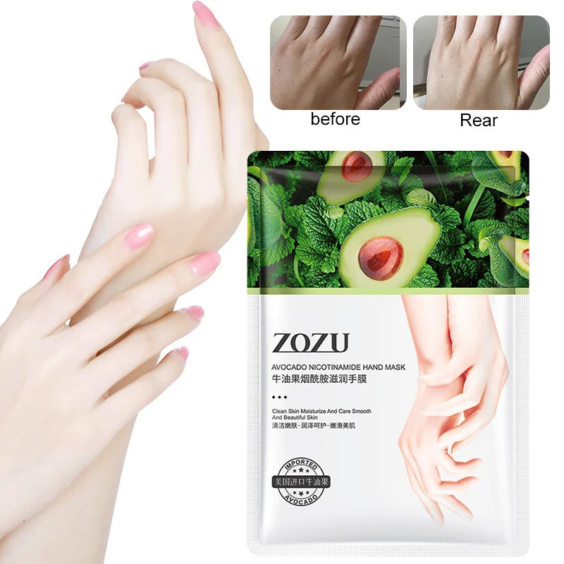 1/3/5 Pairs Avocado Hand Mask Hands skincare Masks Moisturizing Nourishing Hydrating Tendering Smoothing Hands Skin Care