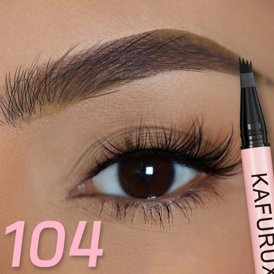6 Colors 1PC Brown Eyebrow Pen Waterproof 4 Split Tip Black Eyebrows Pencil Liquid Eye Brow Makeup Lasting Cosmetic for Gifts