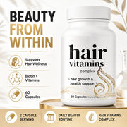 Hair Growth Vitamins for Women & Men, 14-in-1 Biotin Collagen Keratin Complex, Thicker Fuller-Looking Hair Routine, 60 Capsules