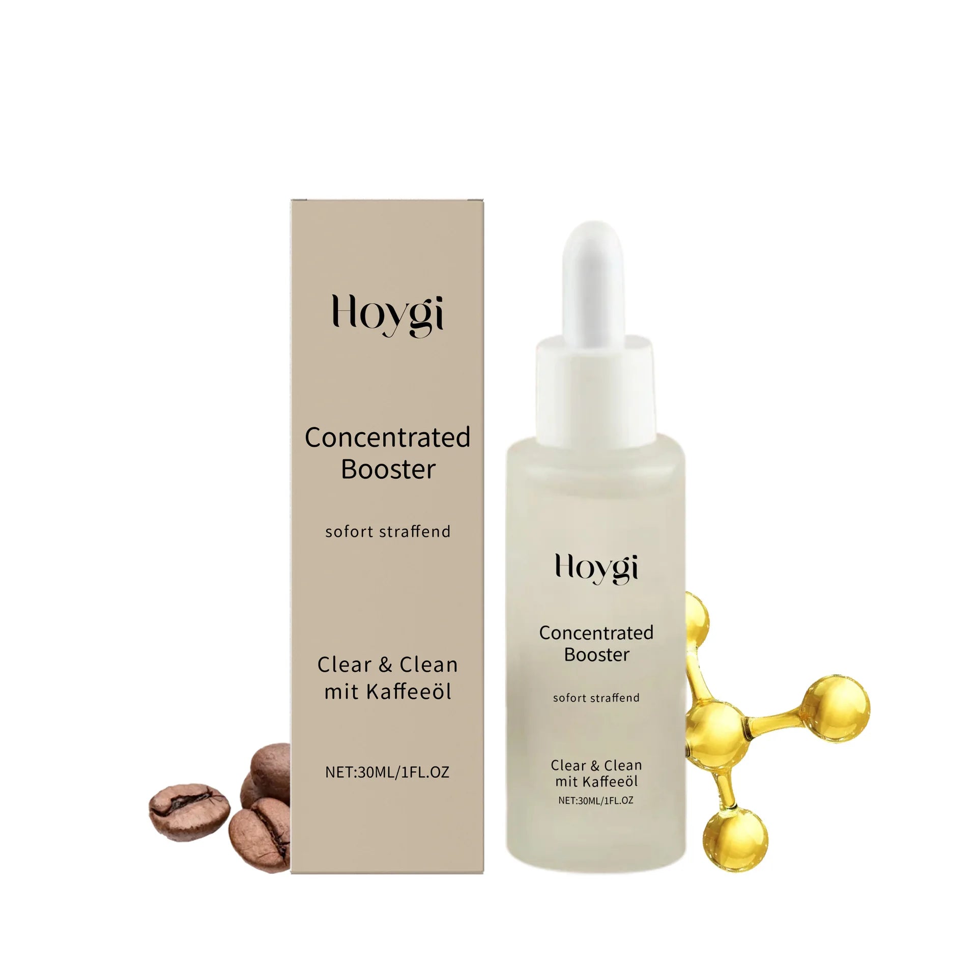 Hoygi Concentrated Booster Serum Intensive Moisturizing Glowing Skin Boosters Brighten Skin Tone Nourished Coffee Oil Face Serum