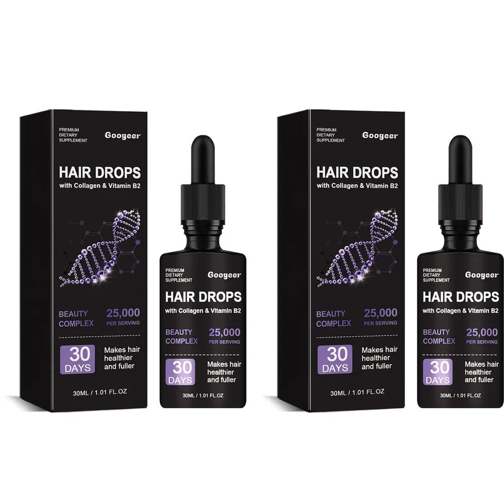 Googeer Collagen Hair Drops 30ML with Vitamin B2 for Stronger Fuller Hair Beauty Complex 30 Day Supply