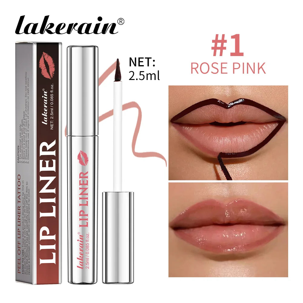 Peel Off Lip Stain Lip Liner Tattoo Long-Lasting Waterproof Smudge-Proof Transfer-Proof Matte Lipliner Magic Lip Cosmetic
