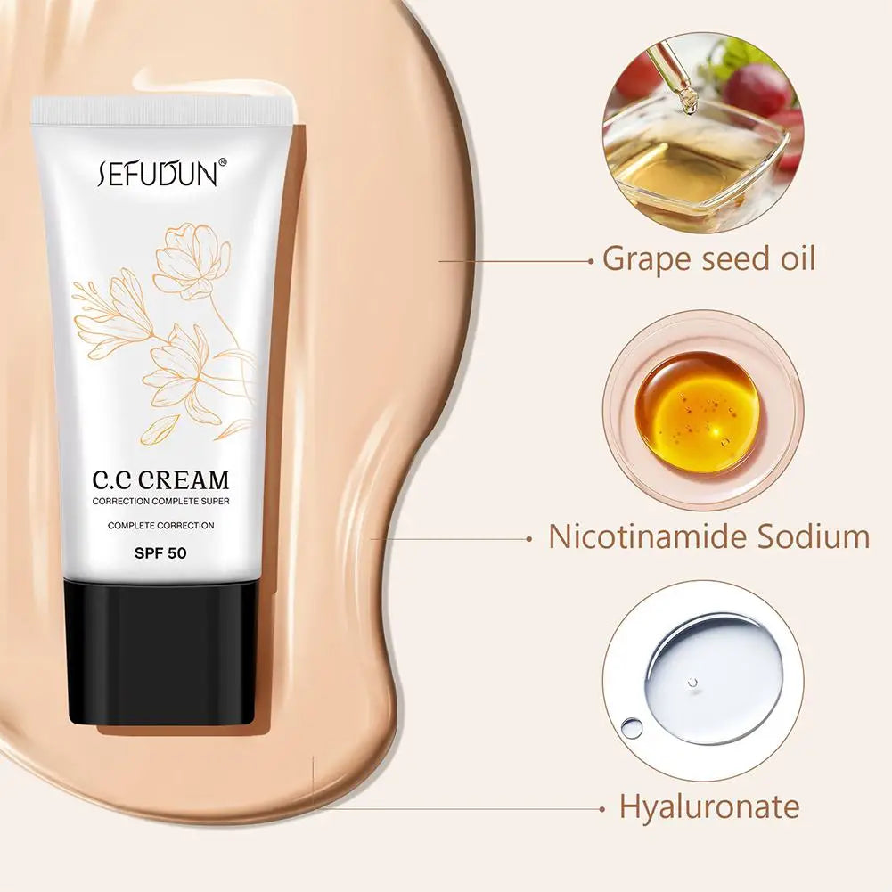With Spf 50 Korean Color Changing CC Cream Full Coverage Color Changing Full Coverage Cream Even Skin Tone Self Adjusting