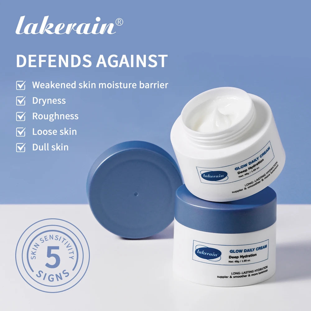 Gloss Daily Cream Dry Peeling Moisturizing Vitamin A B5 Face Cream 48-hour Dry Skin Facial Moisturizer For Sensitive Skin