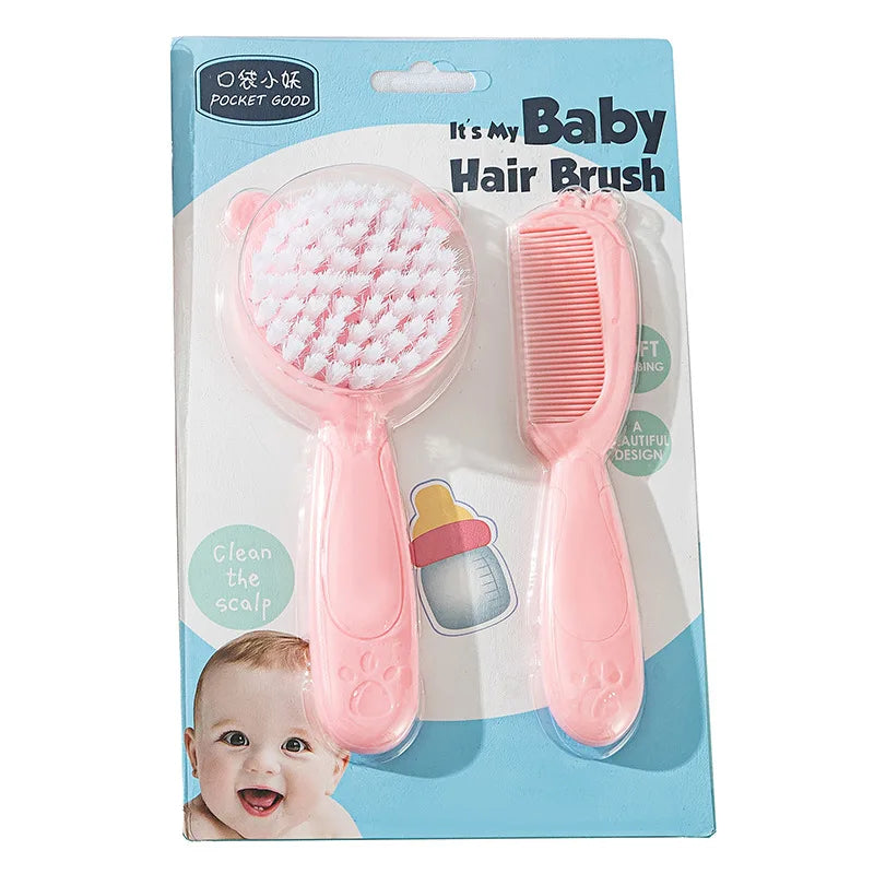 Baby Comb Hair Removal Brush Newborn Boys and Girls Baby Shampoo Soft Brush Comfortable and Suitable for Infants Aged 0-3 Years