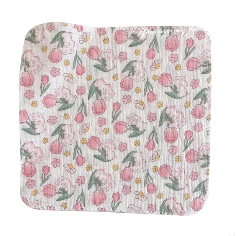 Baby Washcloth with 4-layer Baby Towel Reusable Baby Cotton Square Face Shower Bath Towel Soft Baby Wiping Bathing Feed