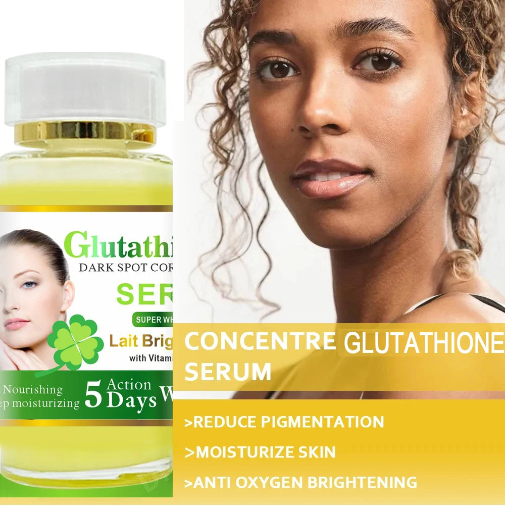 120ml Glutathione Serum for Face & Eye for Brightening Skin,Dark Spot Corrector,With Vitamin E&C