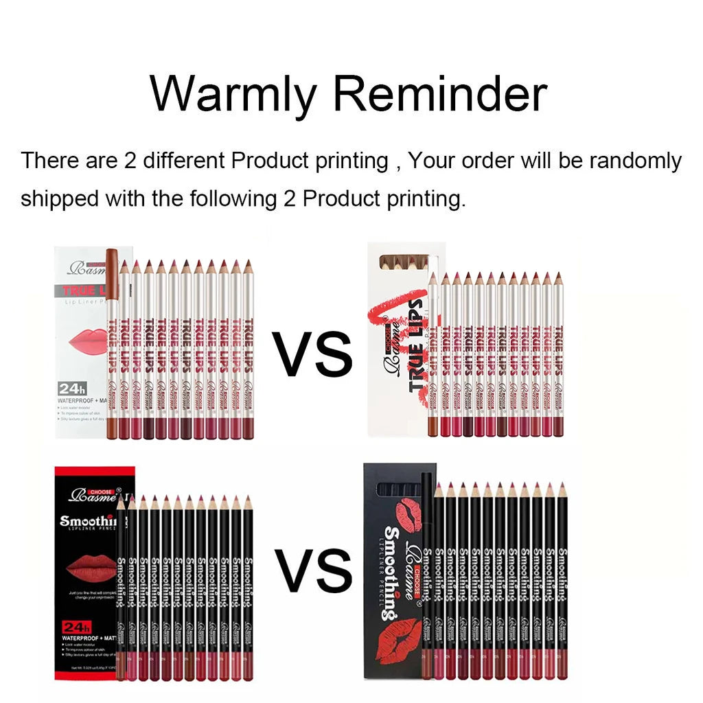 12 pcs Long-Lasting Lipstick Set with Professional Lip Liner Pencil and Matte Lip Gloss for Women Valentine's Day Gifts