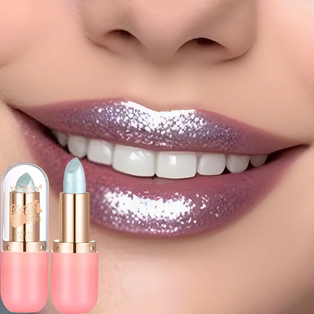 7-Color Aurora Chameleon Metallic Lip Stick High Shine Long-Lasting Diamond Blue Purple Lip Gloss for Halloween & Stage Makeup